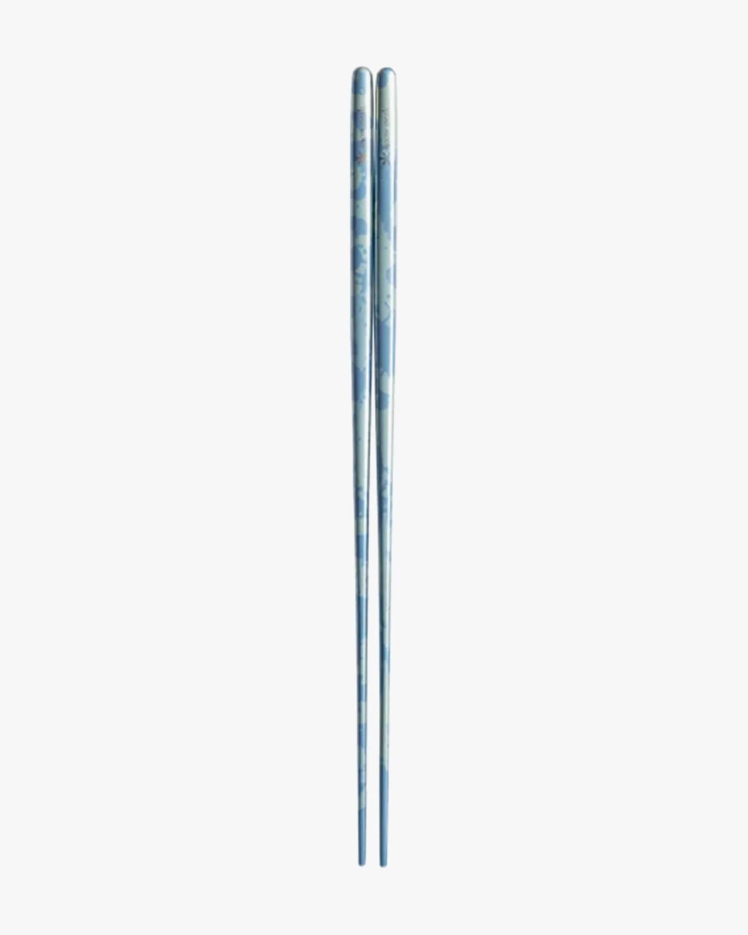 snow peak titanium chopsticks in blue speckle