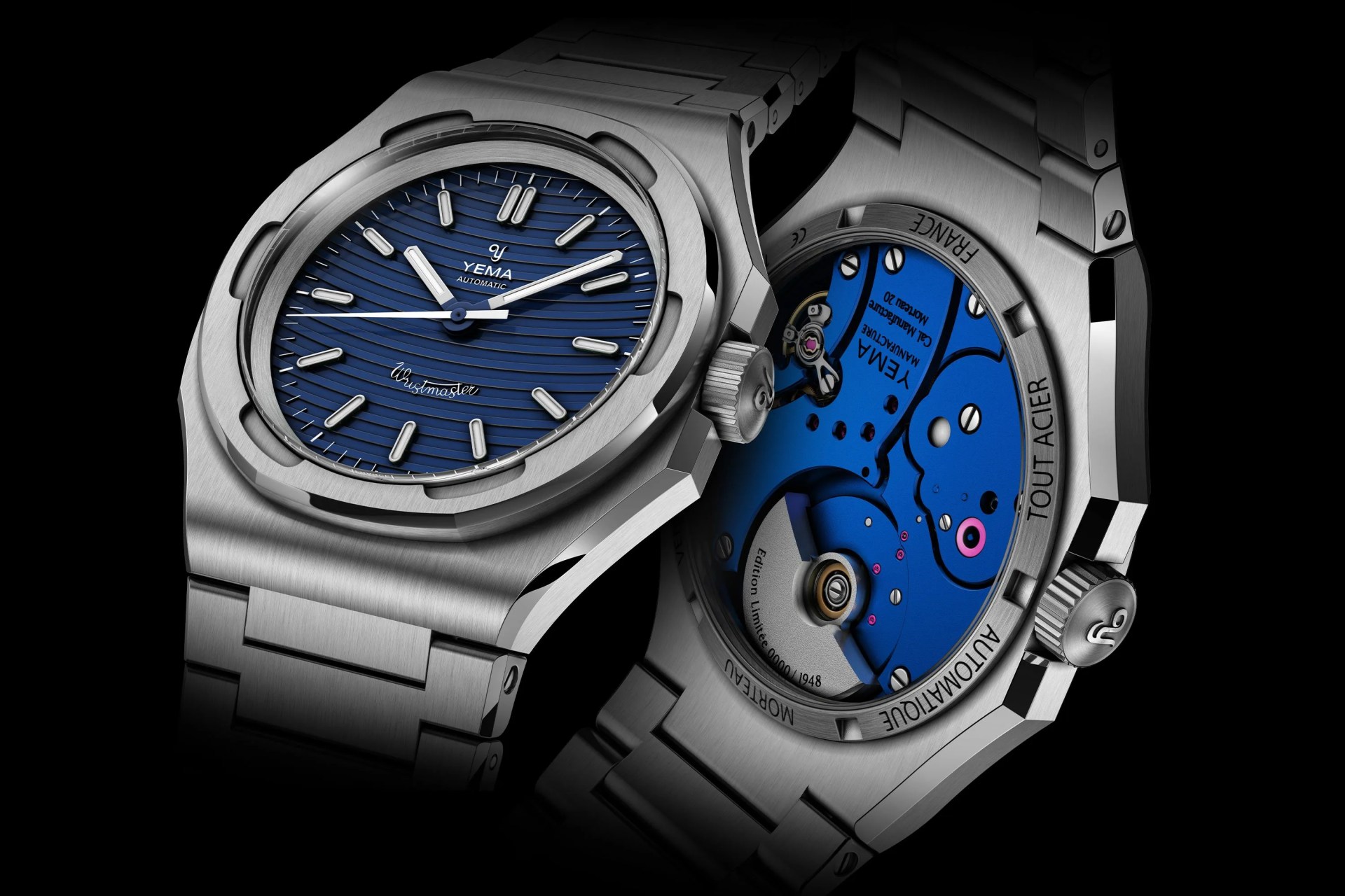yema wristmaster micro rotor watch