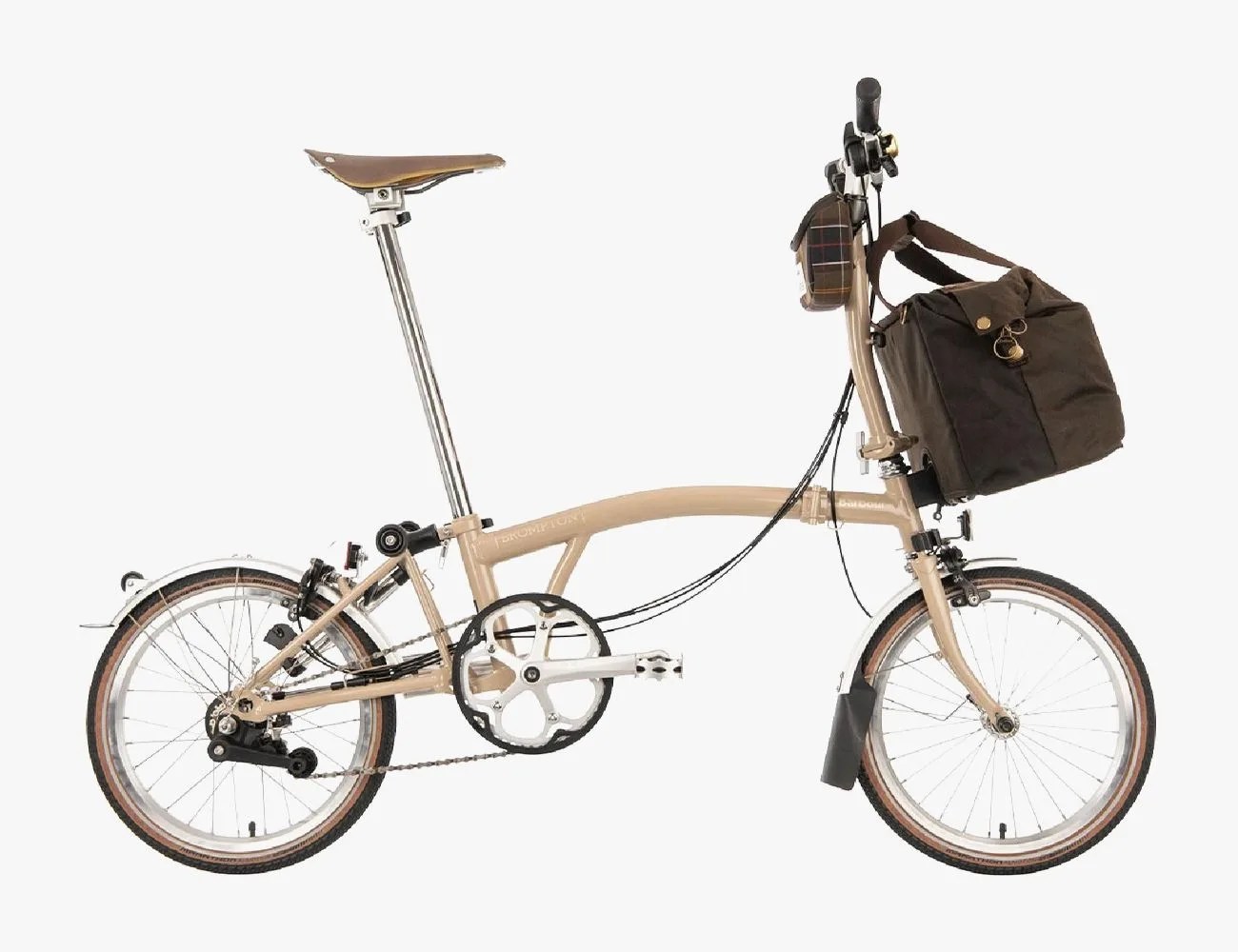 Brompton x Barbour C Line Explore Folding Bike