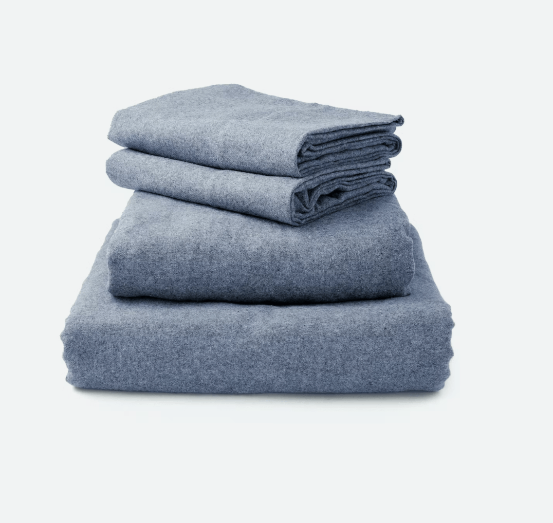 Eco Heather Flannel Sheet Set - Queen