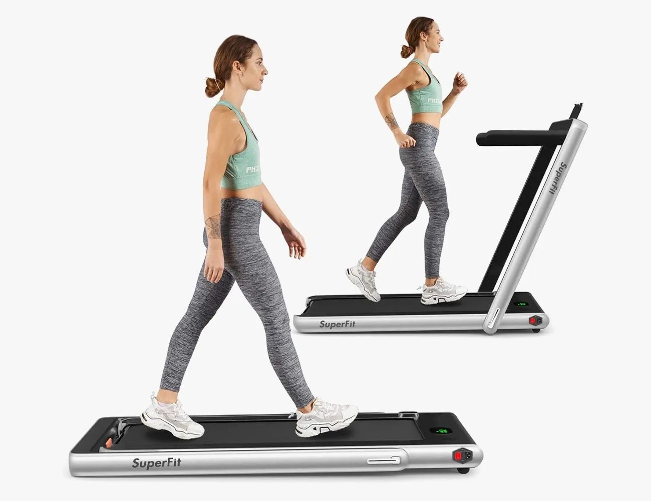 Goplus 2-In-1 Folding Treadmill