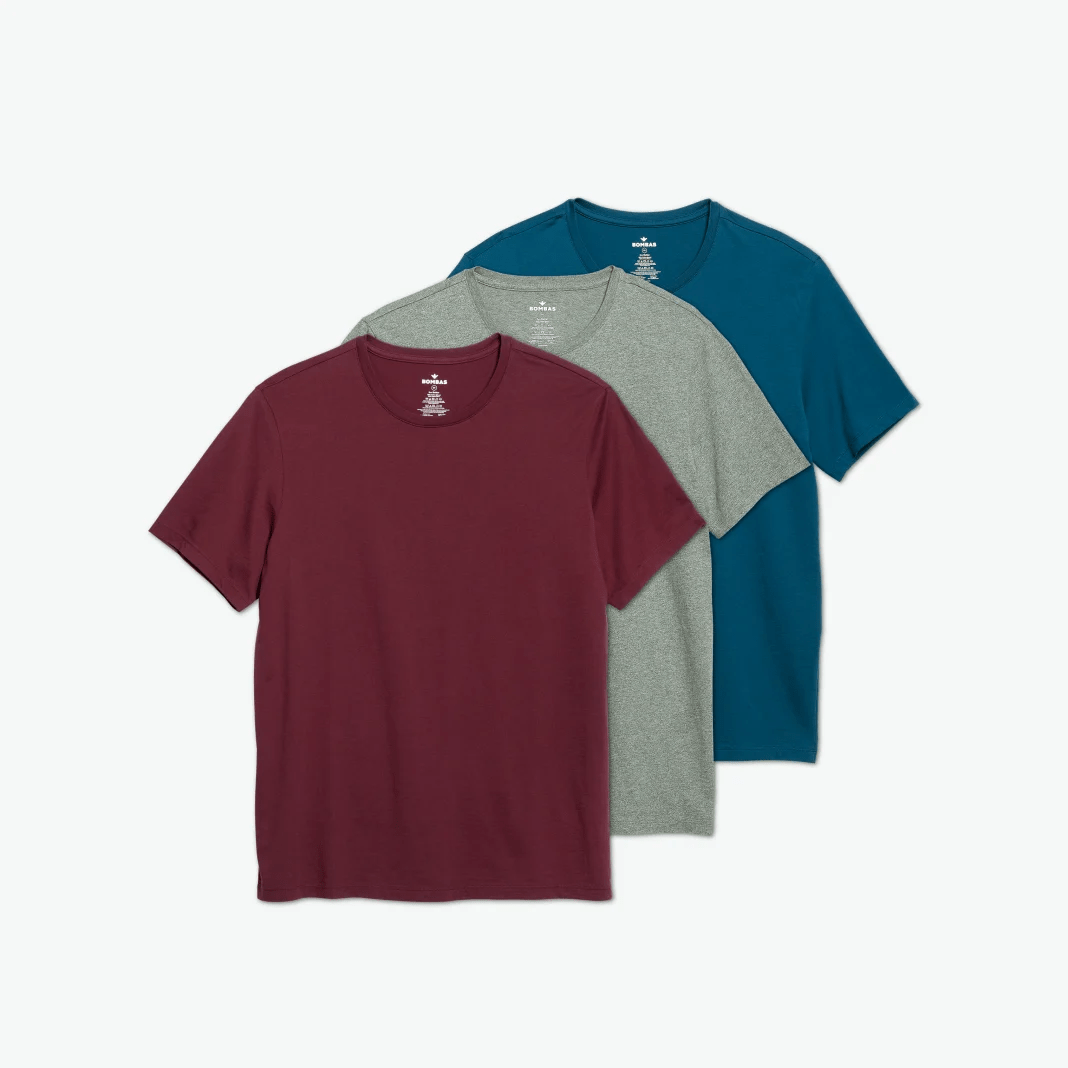 men's pima cotton crew neck t shirt 3 pack