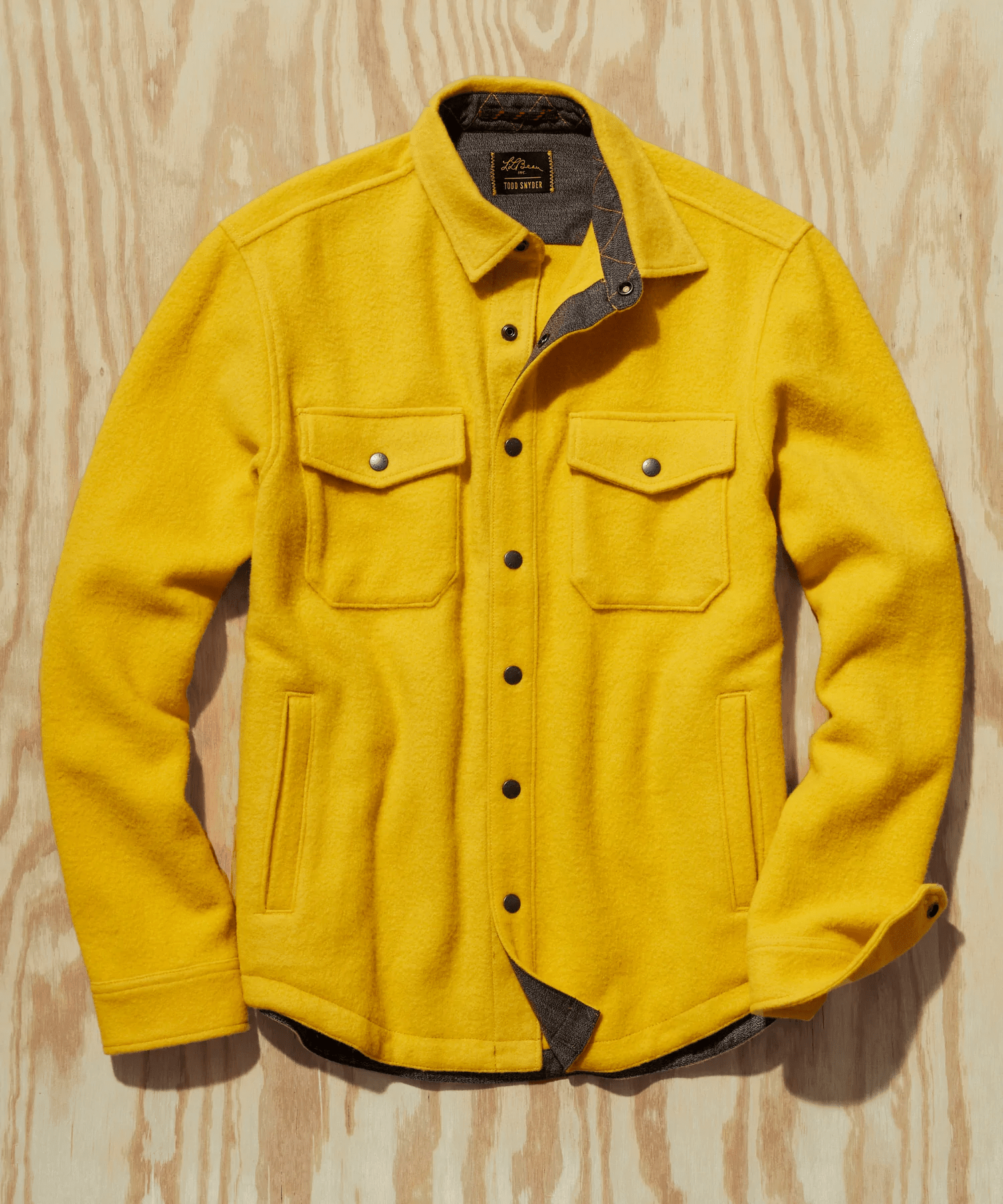 L.L.Bean x Todd Snyder Wool Shirt Jacket in Amber Gold