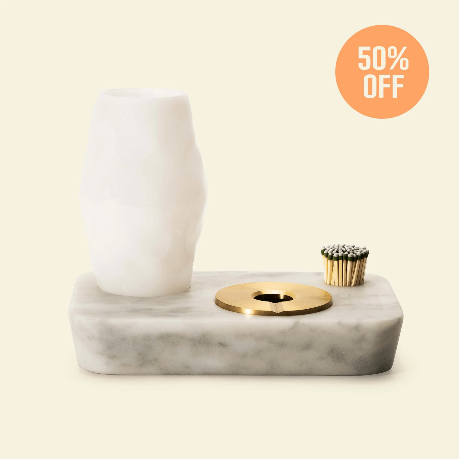 Oil Lamp in White