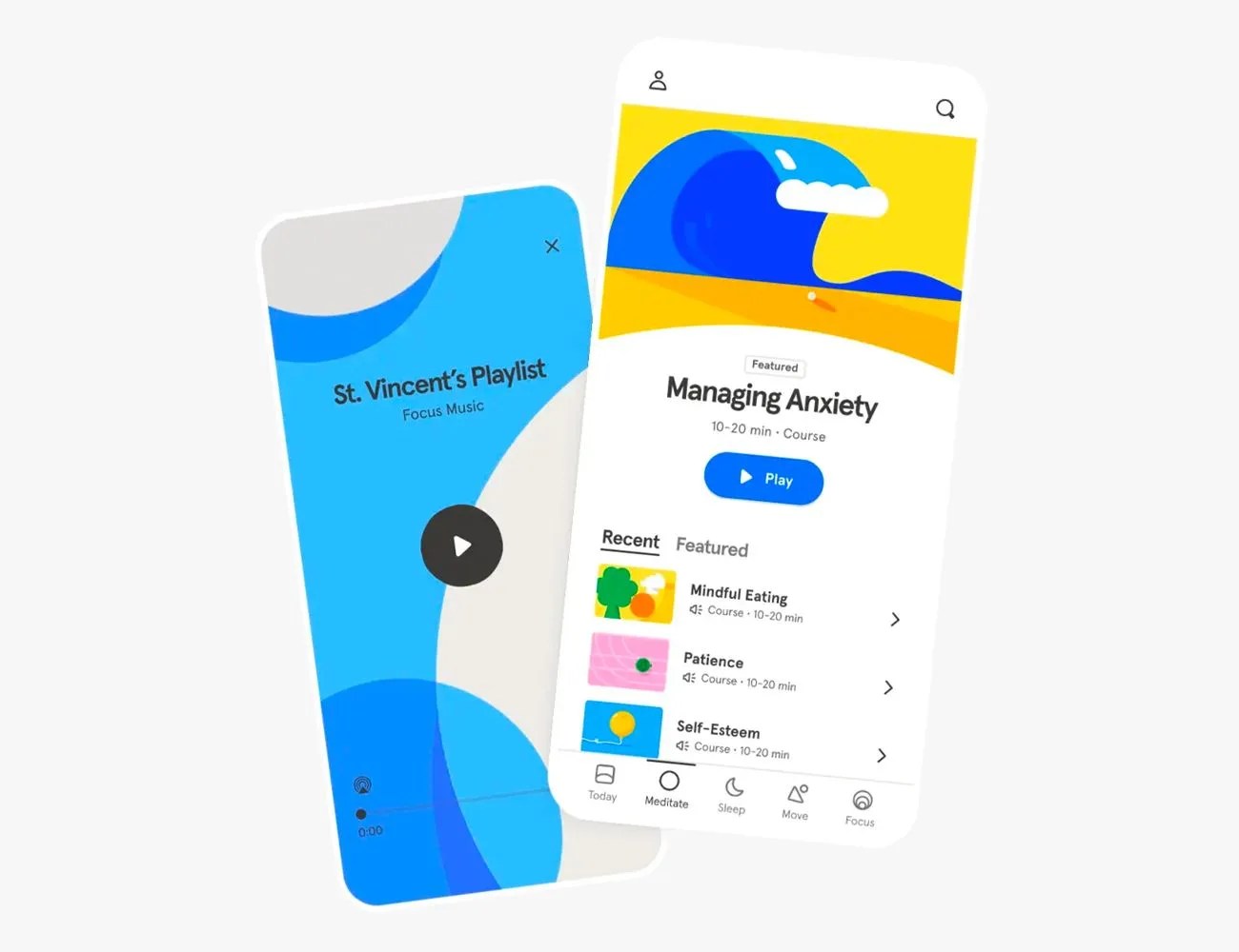 headspace meditation app preview on phone