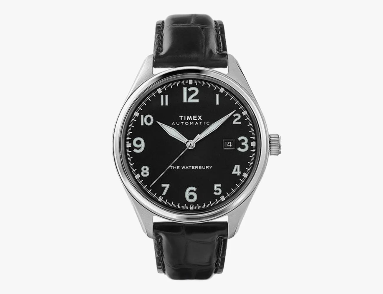 a black wrist watch