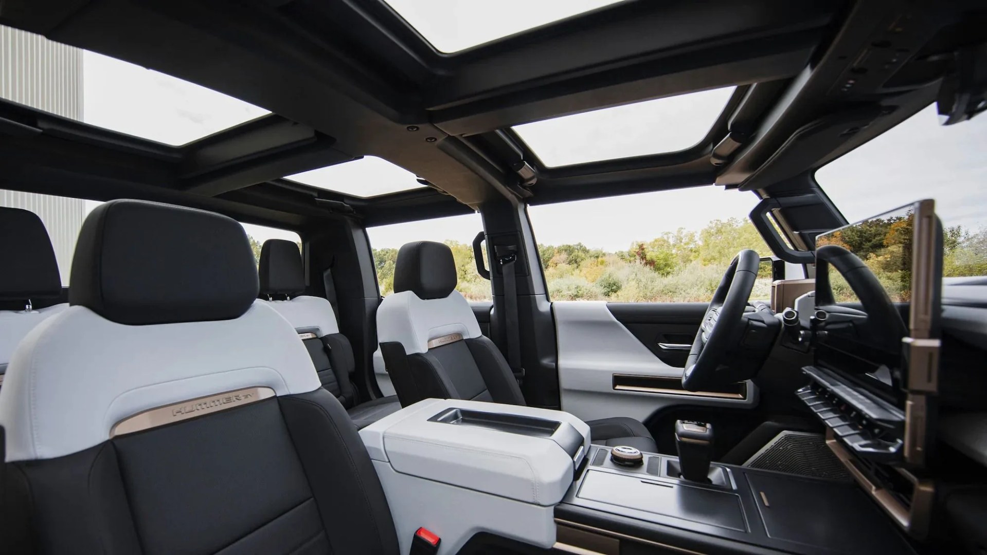 inside of an electric hummer