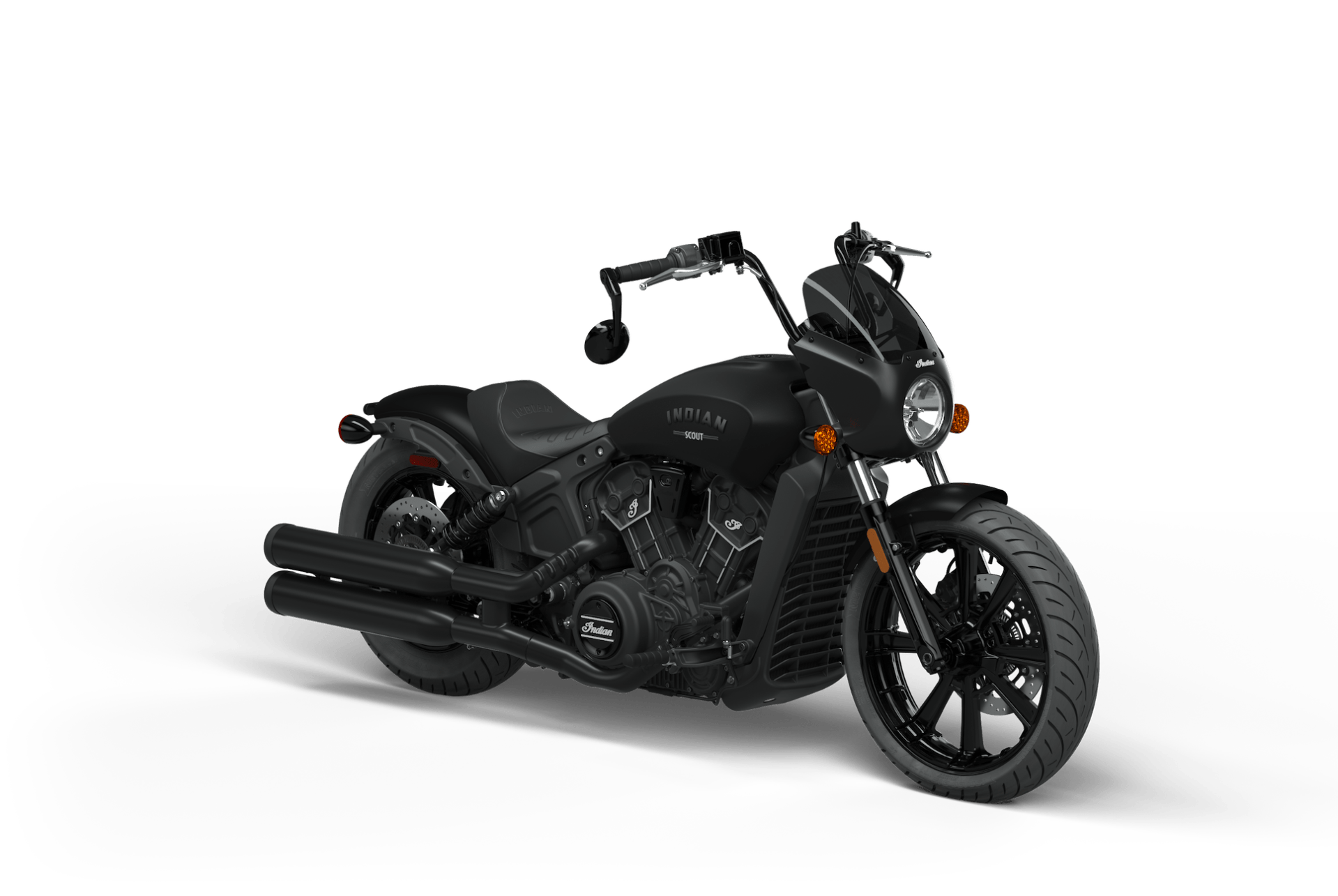 indian motorcycles scout rogue with blank background