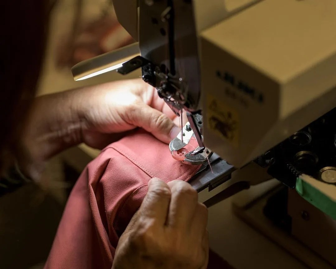 a person sewing