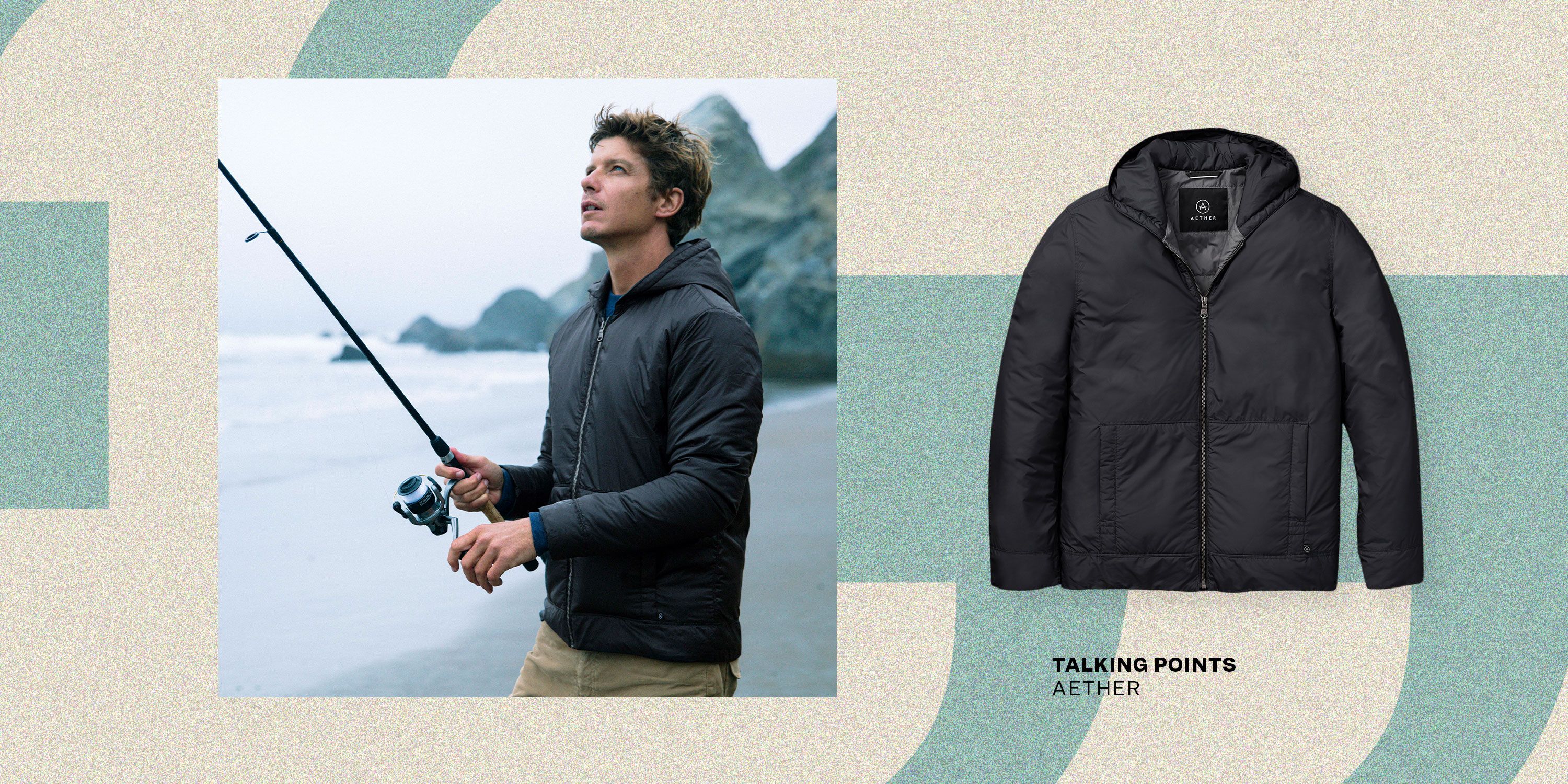 talking points man wearing aether space hoodie