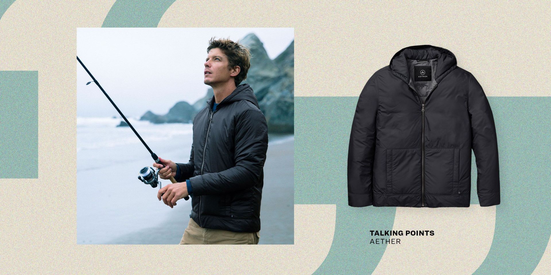 talking points man wearing aether space hoodie