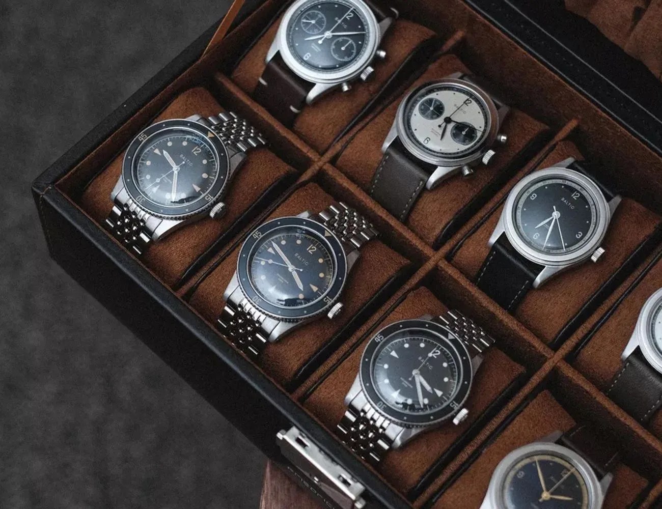 baltic watches in a watch case