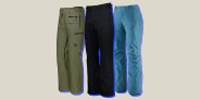 collage of three ski pants
