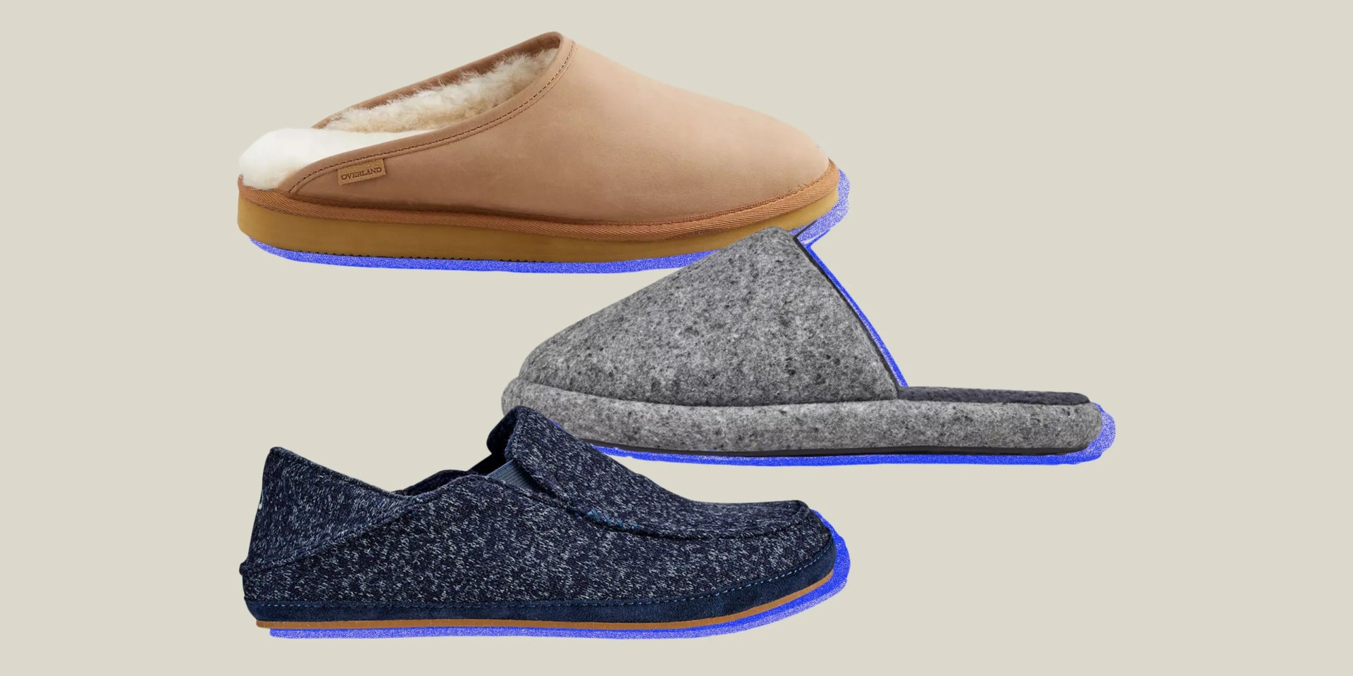 collage of three slippers