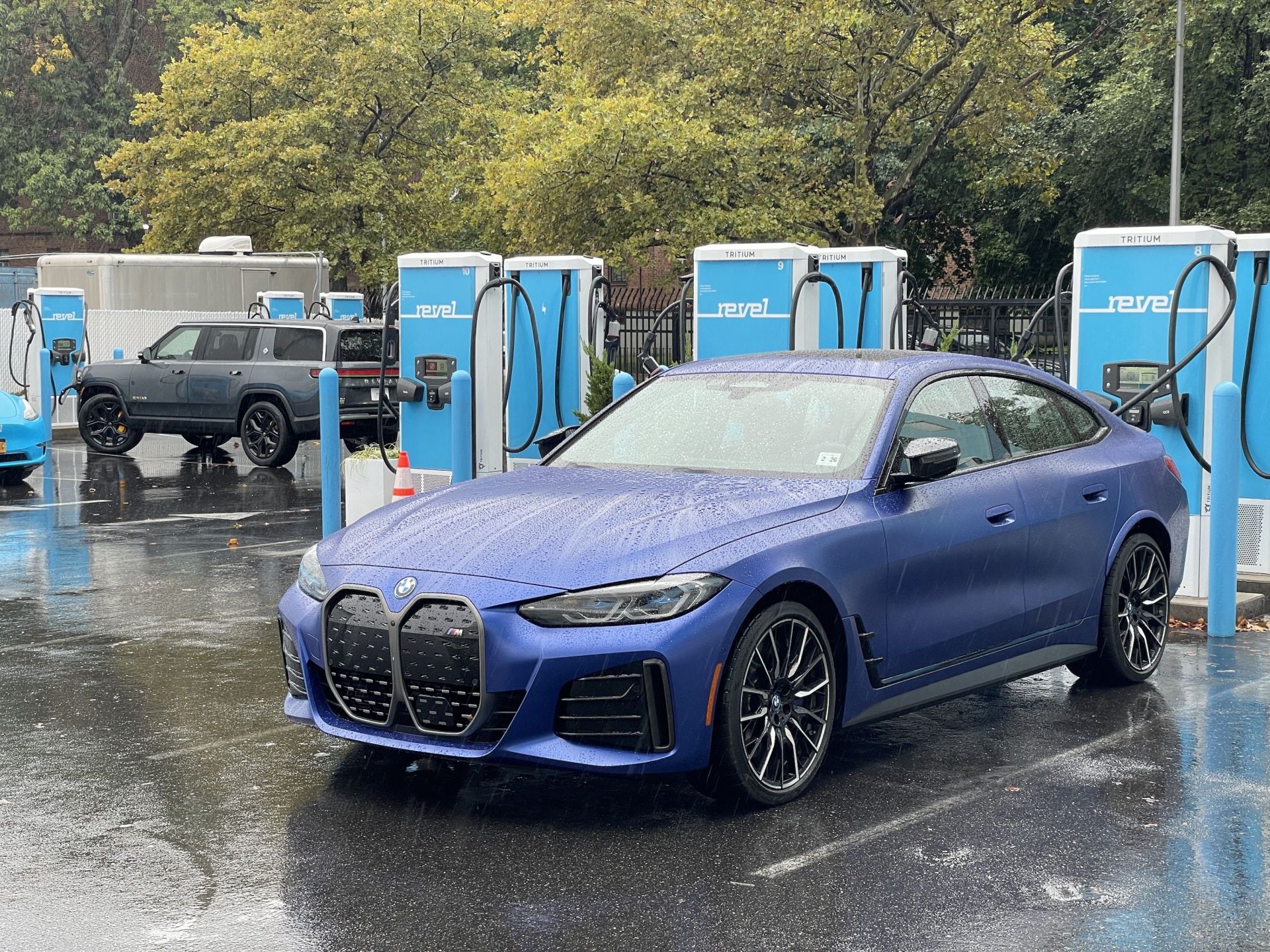bmw i4 2022 matte blue m50i