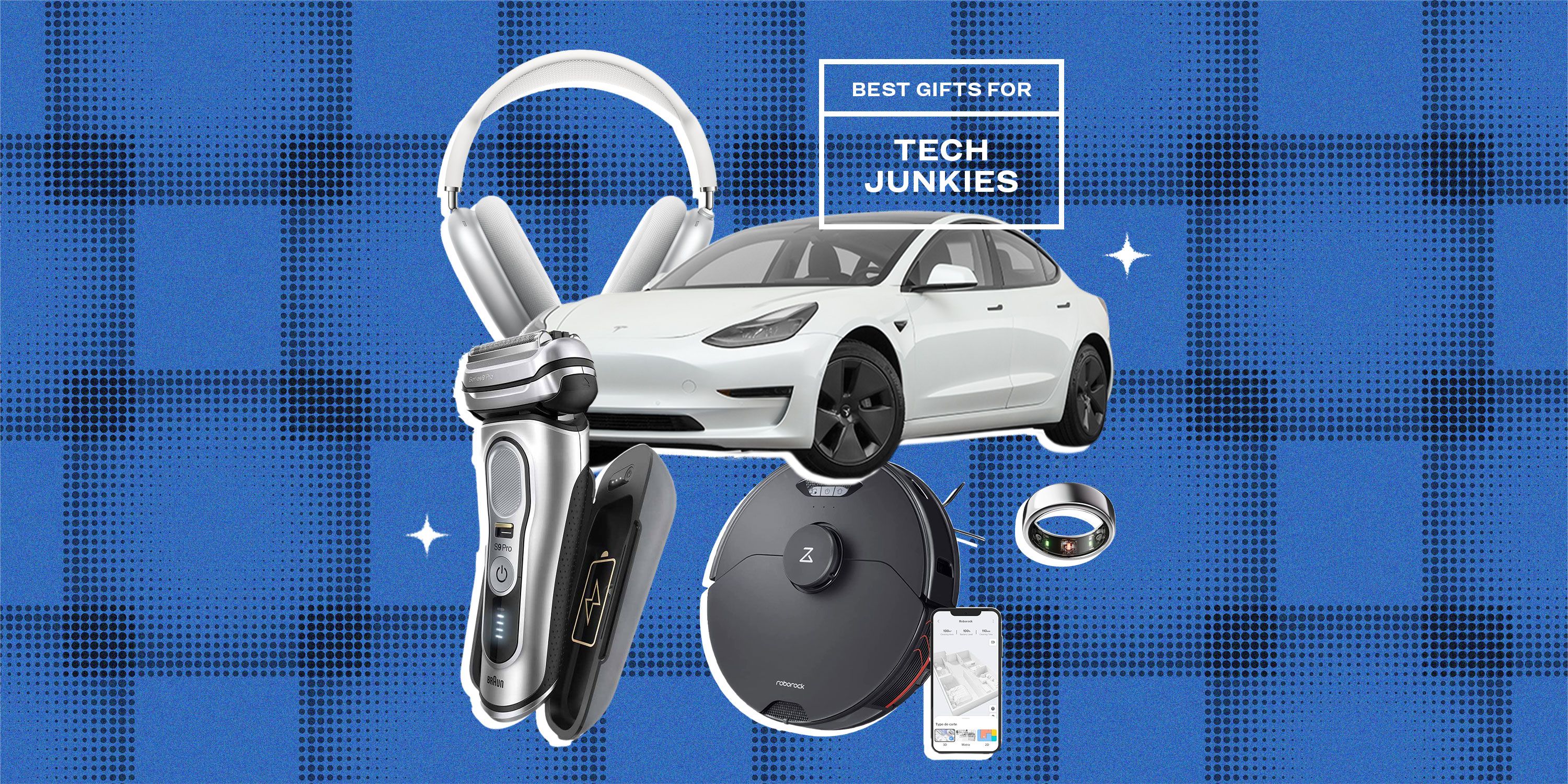 best gifts for tech brauns series 9 pro shaver, apple headphones, tesla, robo vacuum, and oura ring