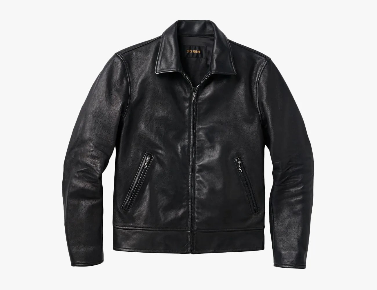 black leather jacket