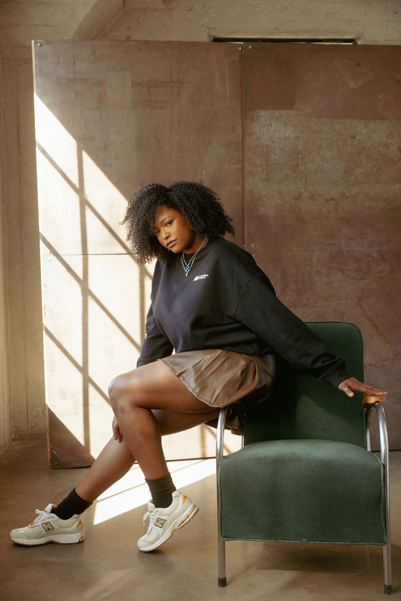 woman wearing new balance