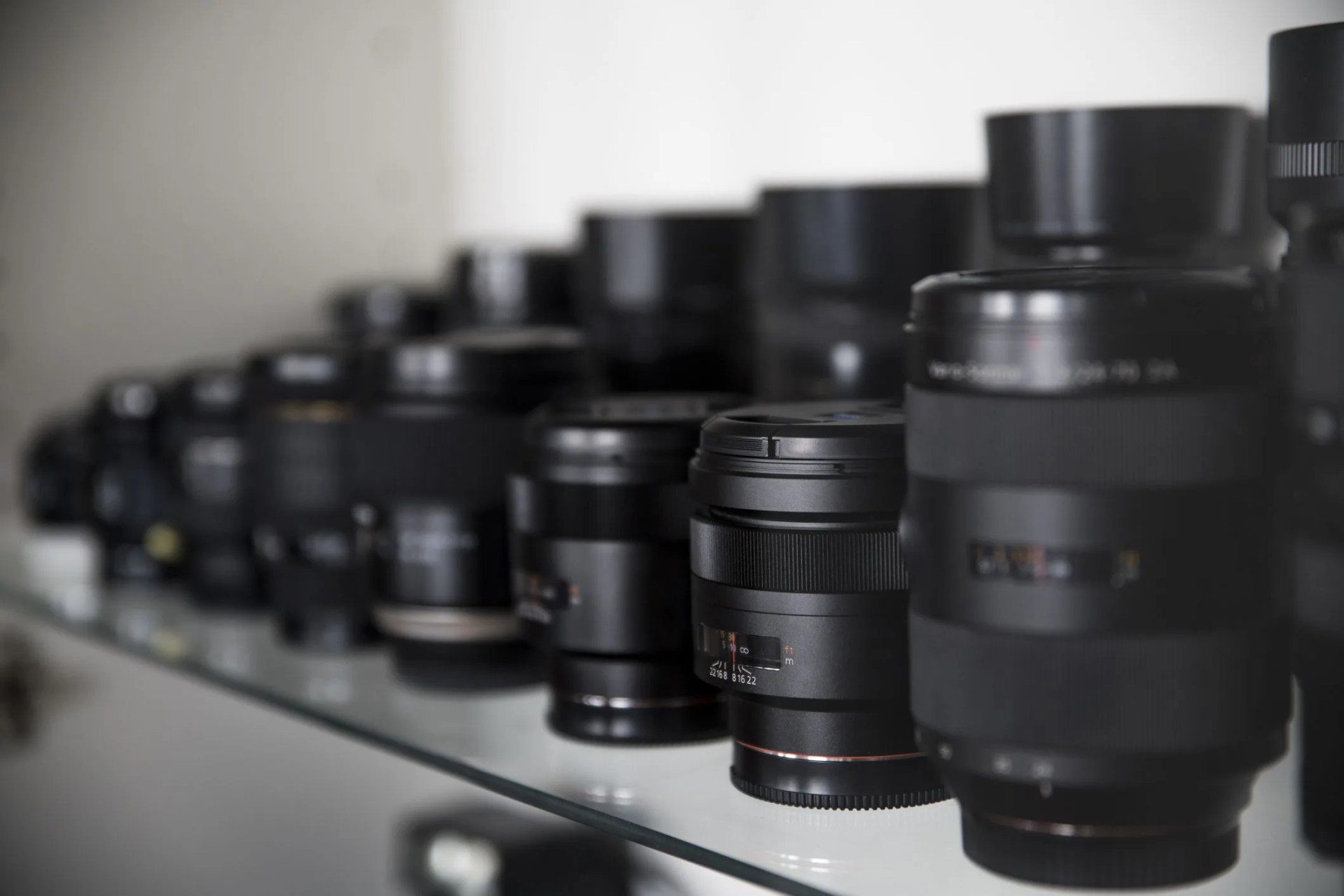 collection of lenses for reflex cameras