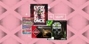 collage of a book, dvd set, national park pass, and video game