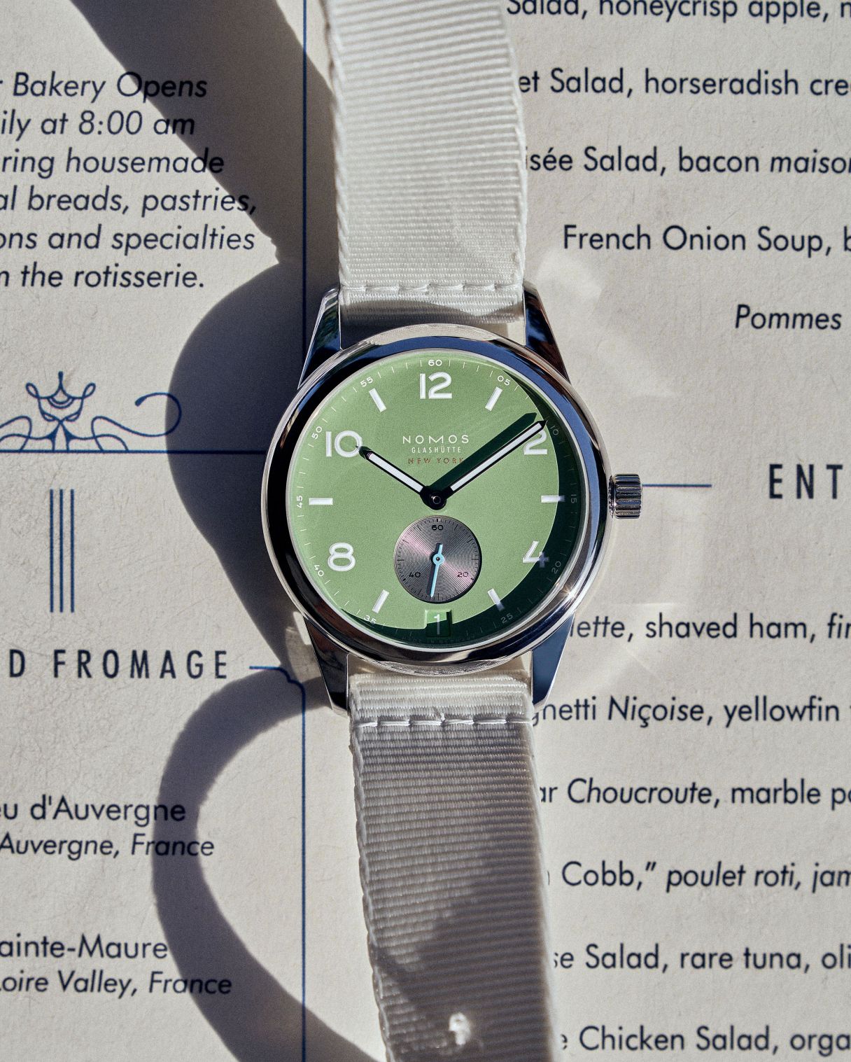 nomos club date limited edition collection for hodinkee