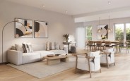 digitally generated image of a fully furnished living room