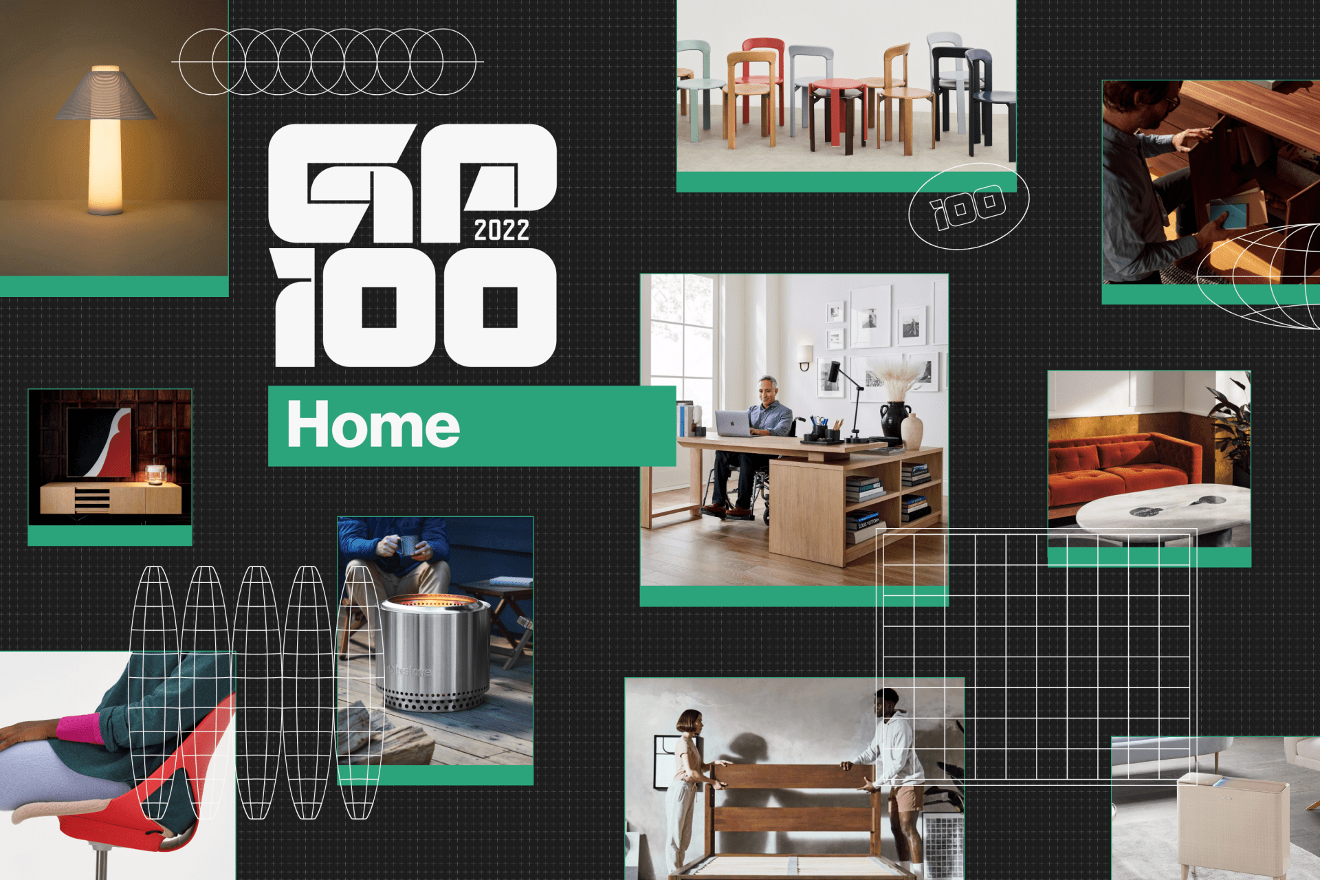 collage of home products