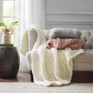 chunky knit blanket