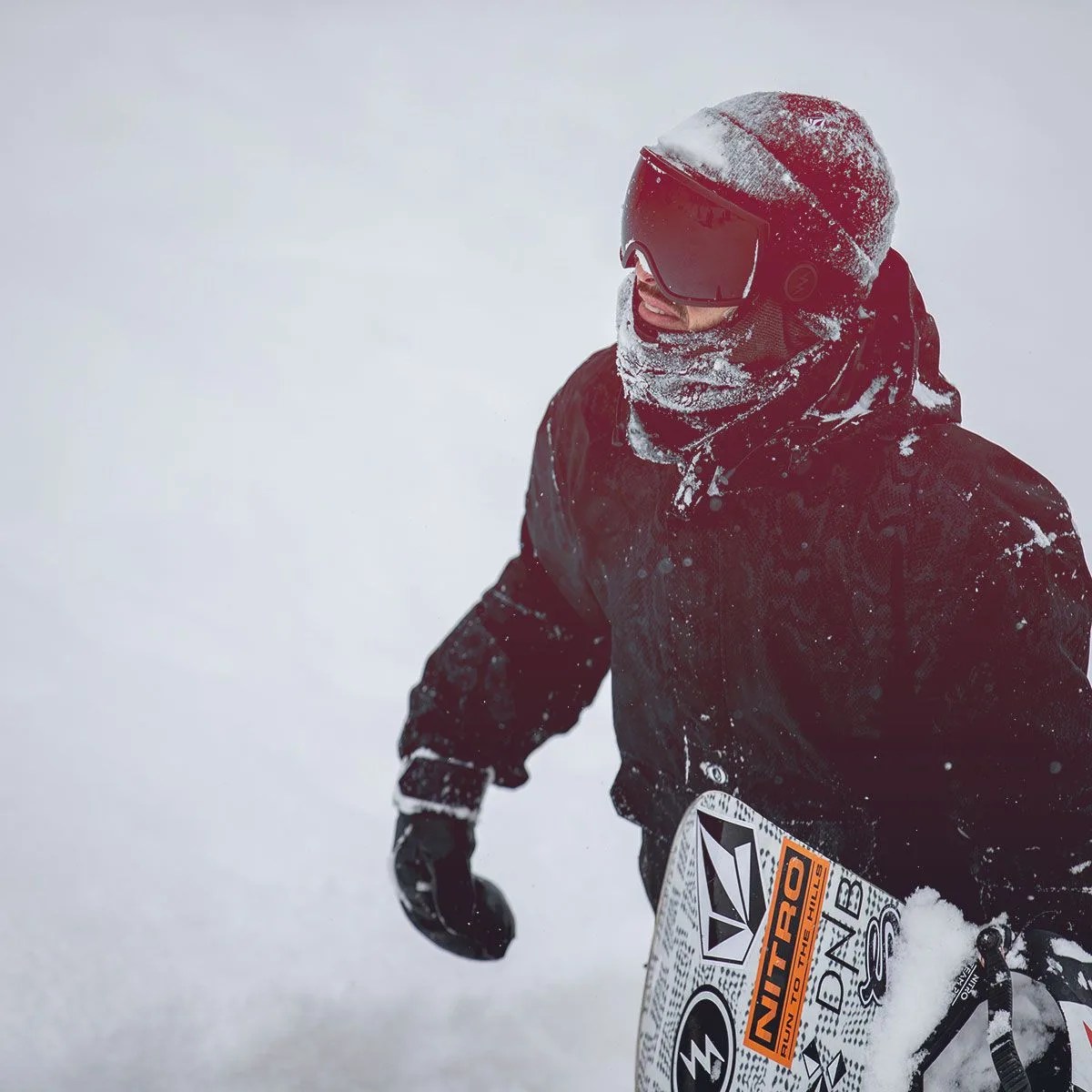 man wearing snow goggles and gear