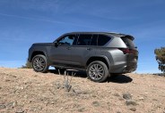 lexus lx 600 parked on a mountain trail