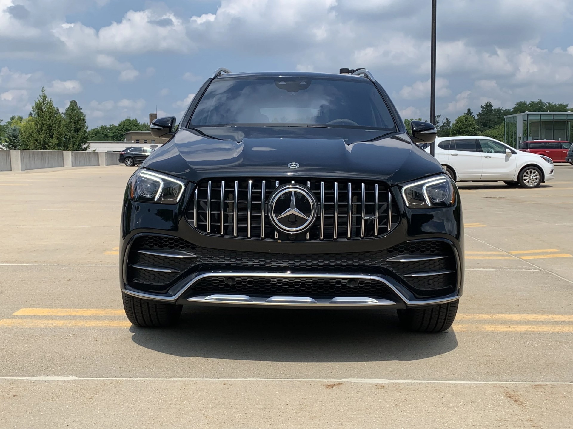 mercedes suv in a parking lot