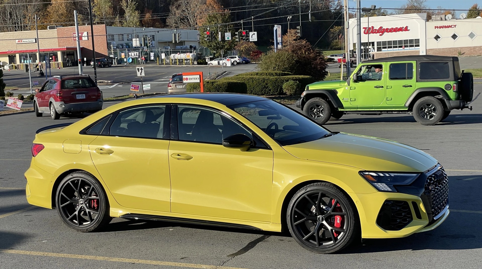 audi rs 3 yellow 2023