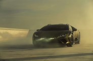 lamborghini huracan sterrato after kicking up dust