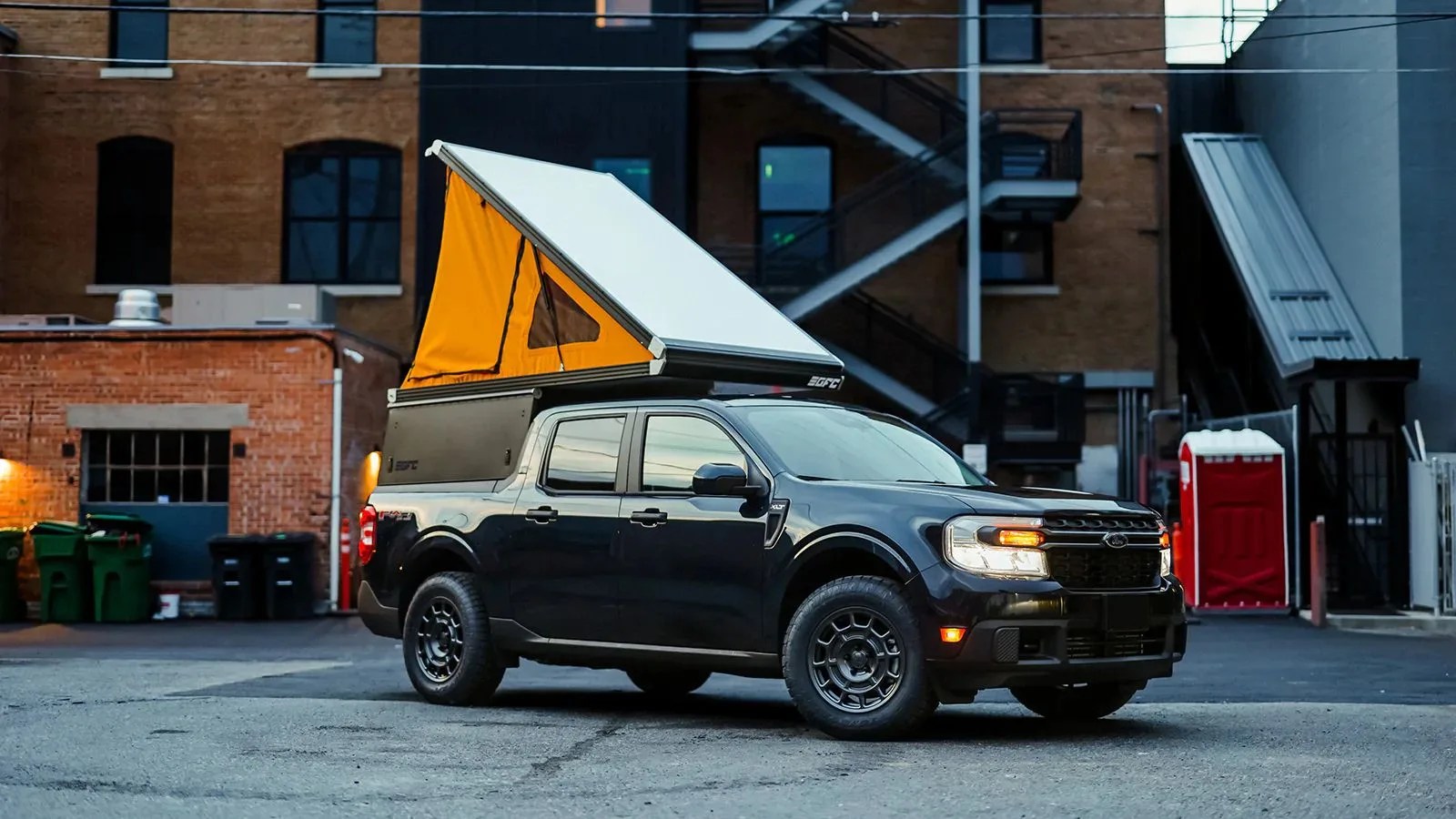 ford maverick with pop top camper