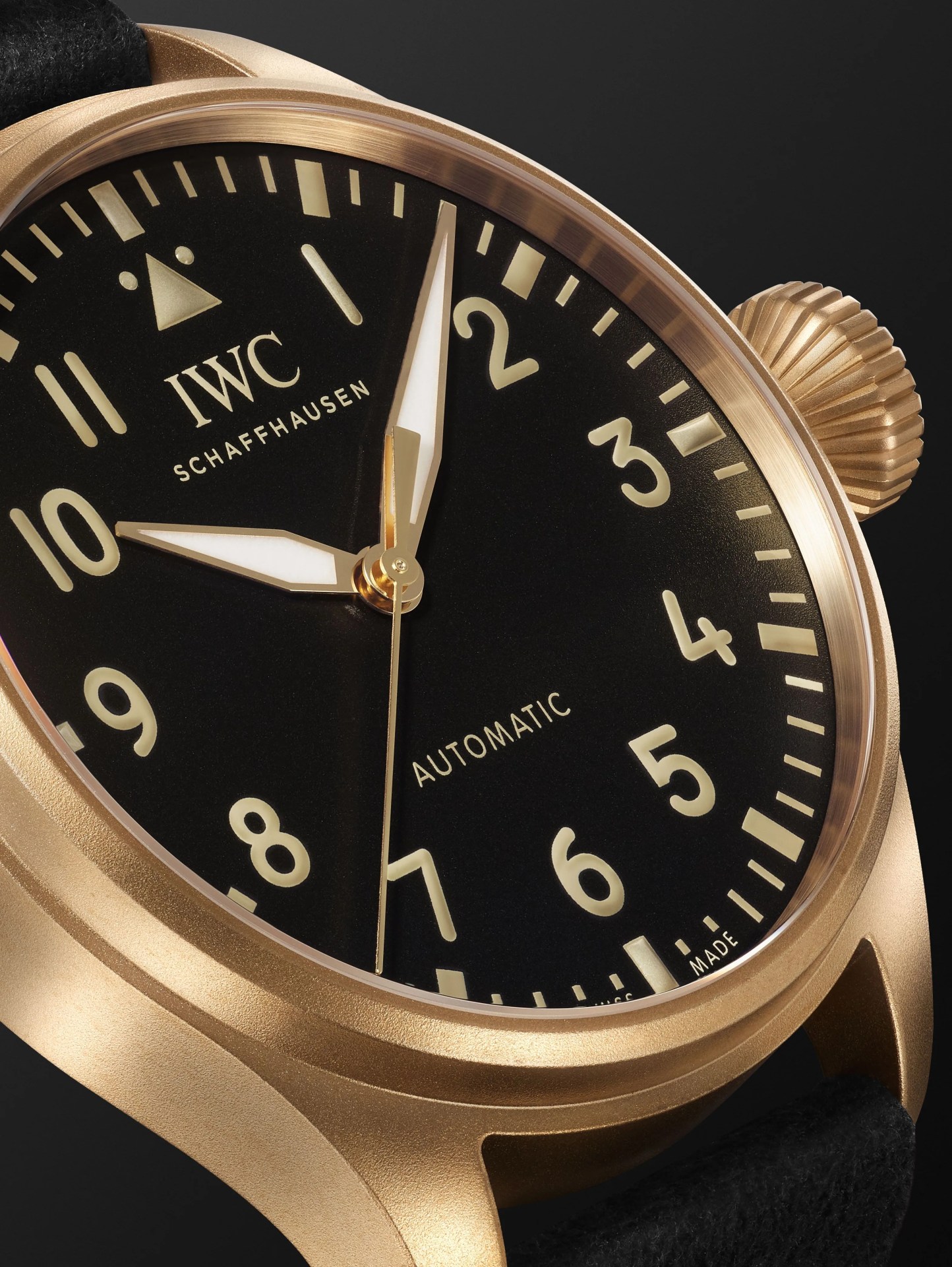 mr porter big pilot's 43 mr porter edition 1 limited edition automatic 43mm bronze and alcantara watch