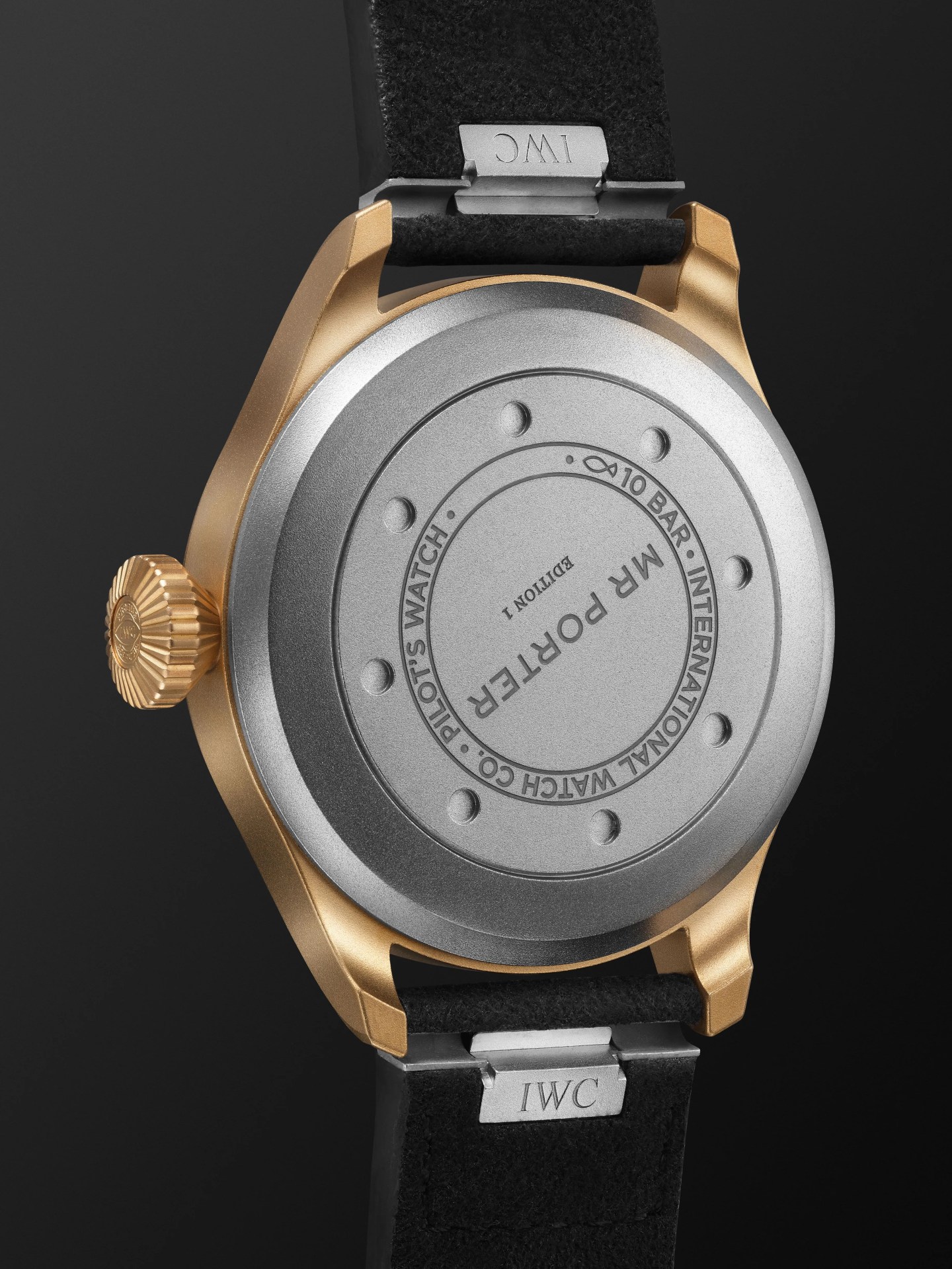 mr porter big pilot's 43 mr porter edition 1 limited edition automatic 43mm bronze and alcantara watch