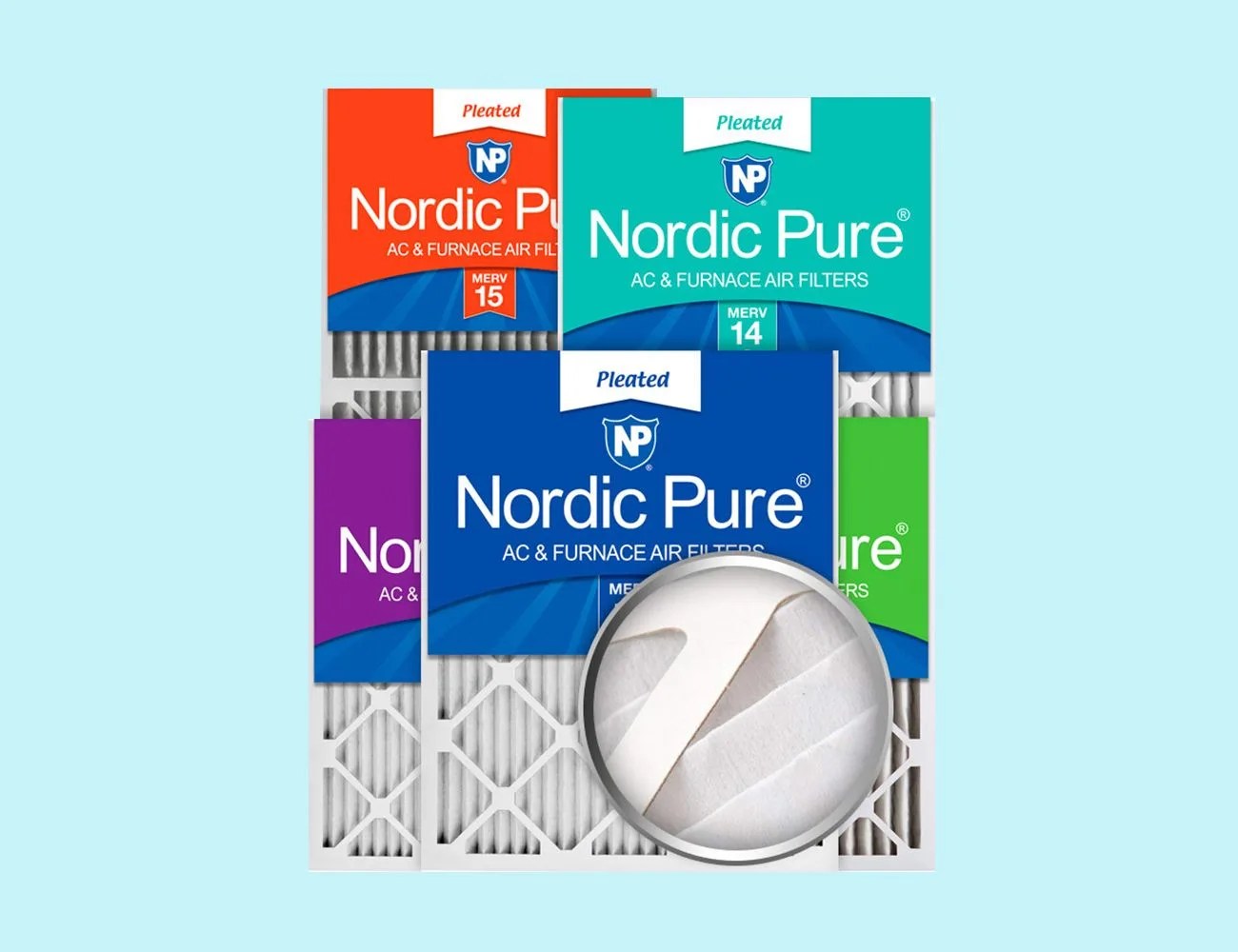 a collage featuring the different types of nordic pure air filters