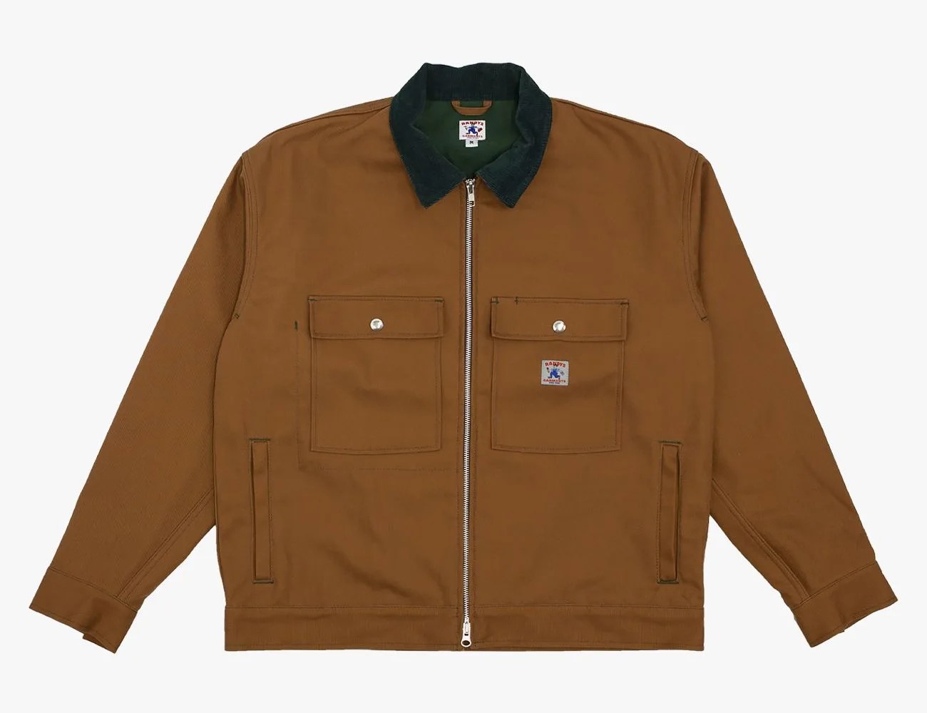 a brown zip up jacket