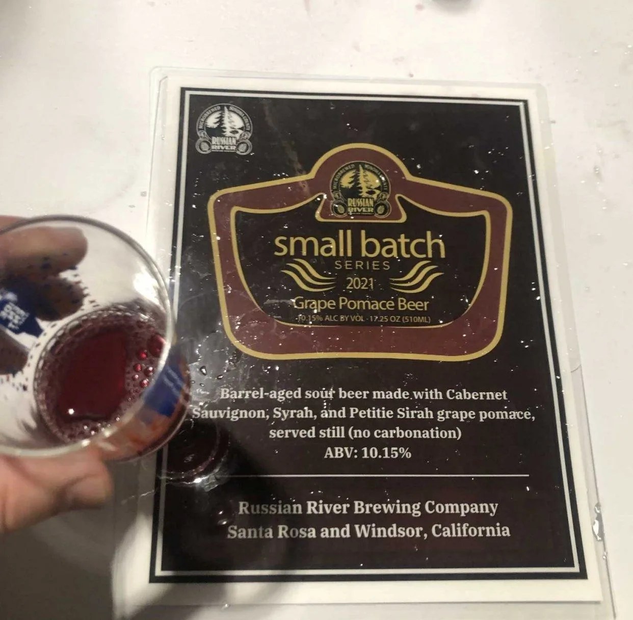russian river small batch grape pomace beer 2021