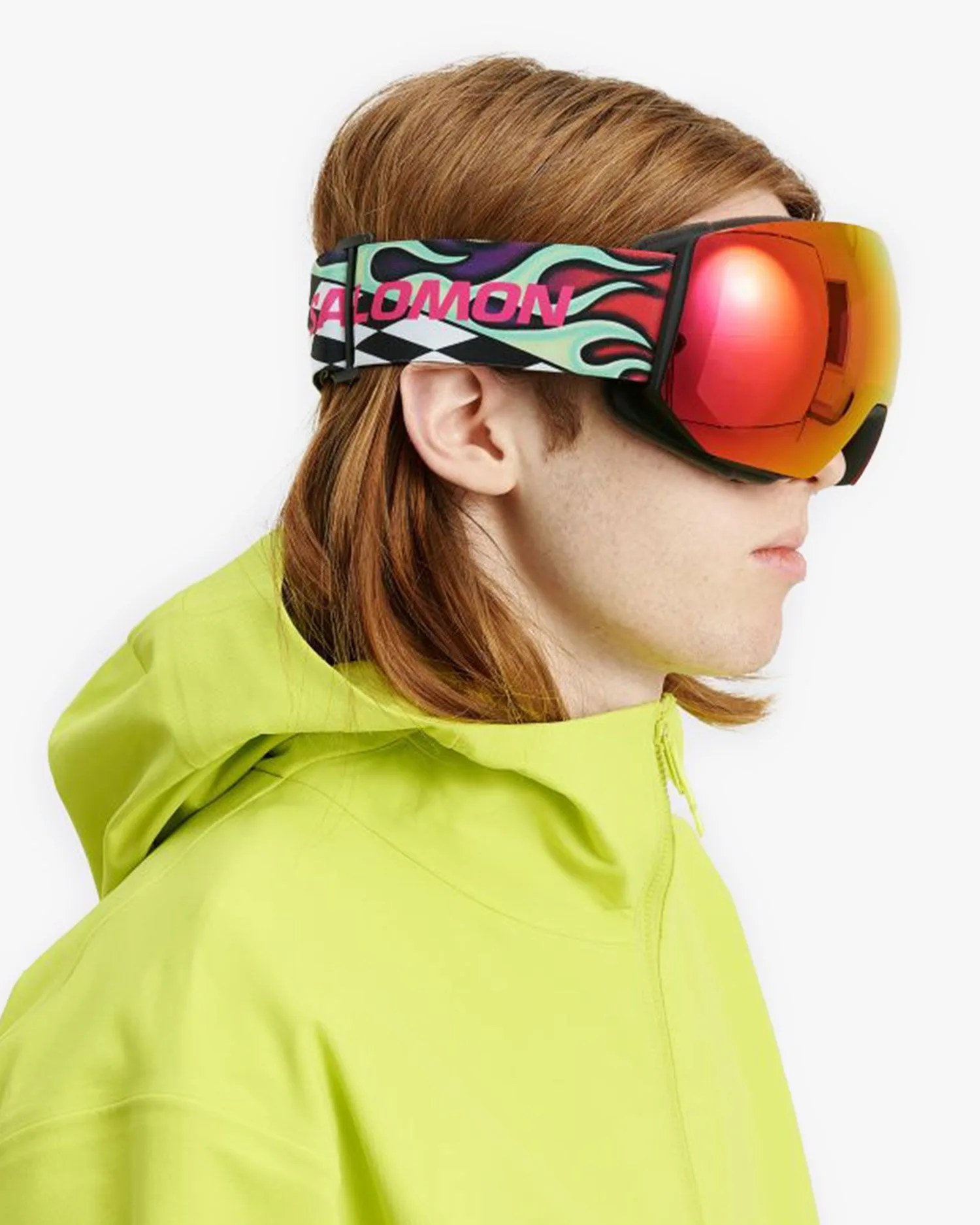 très bien erl x salomon radium pro goggles flames