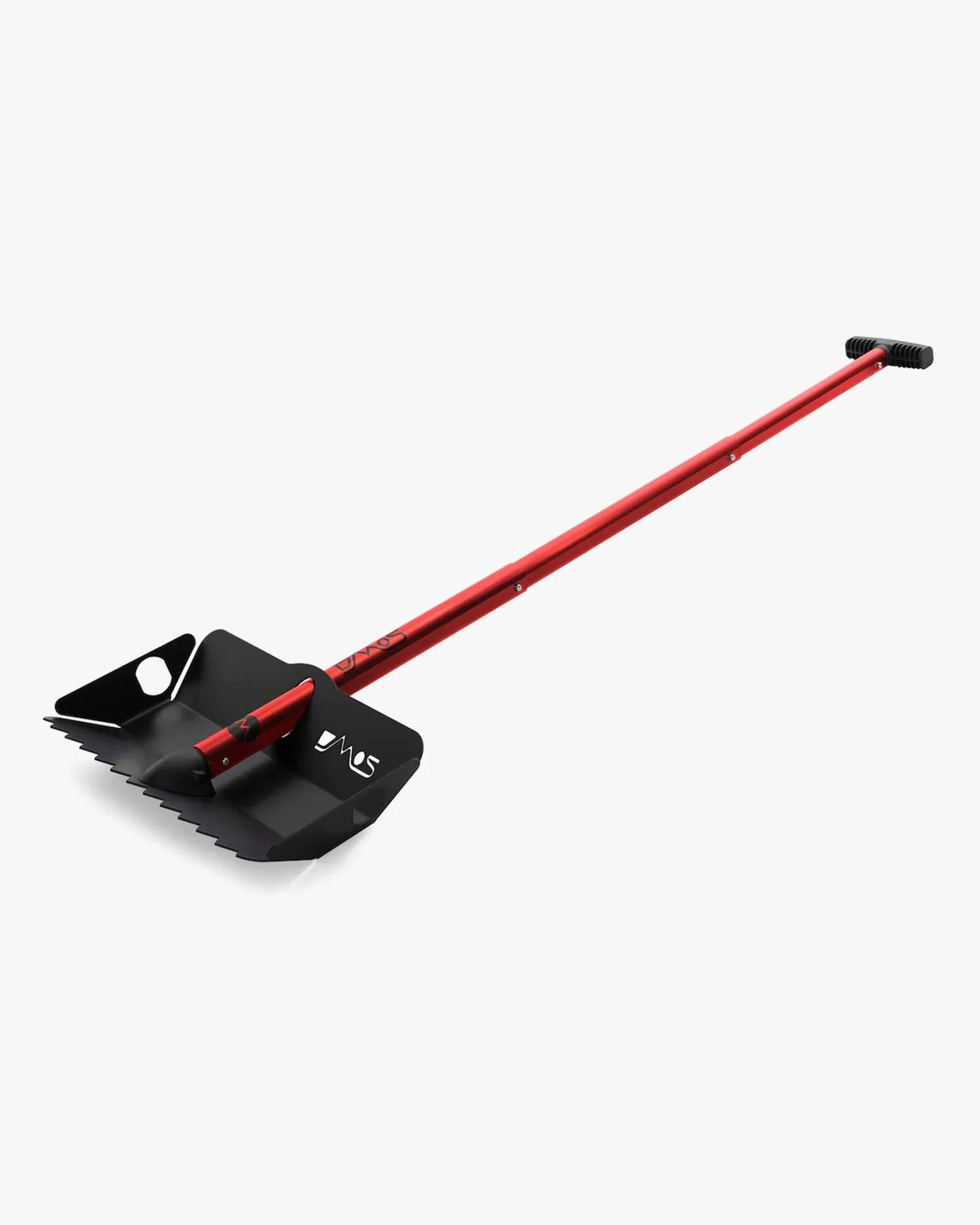 dmos stealth shovel in black with red handle