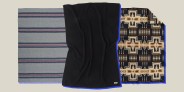 collage of three wool blankets