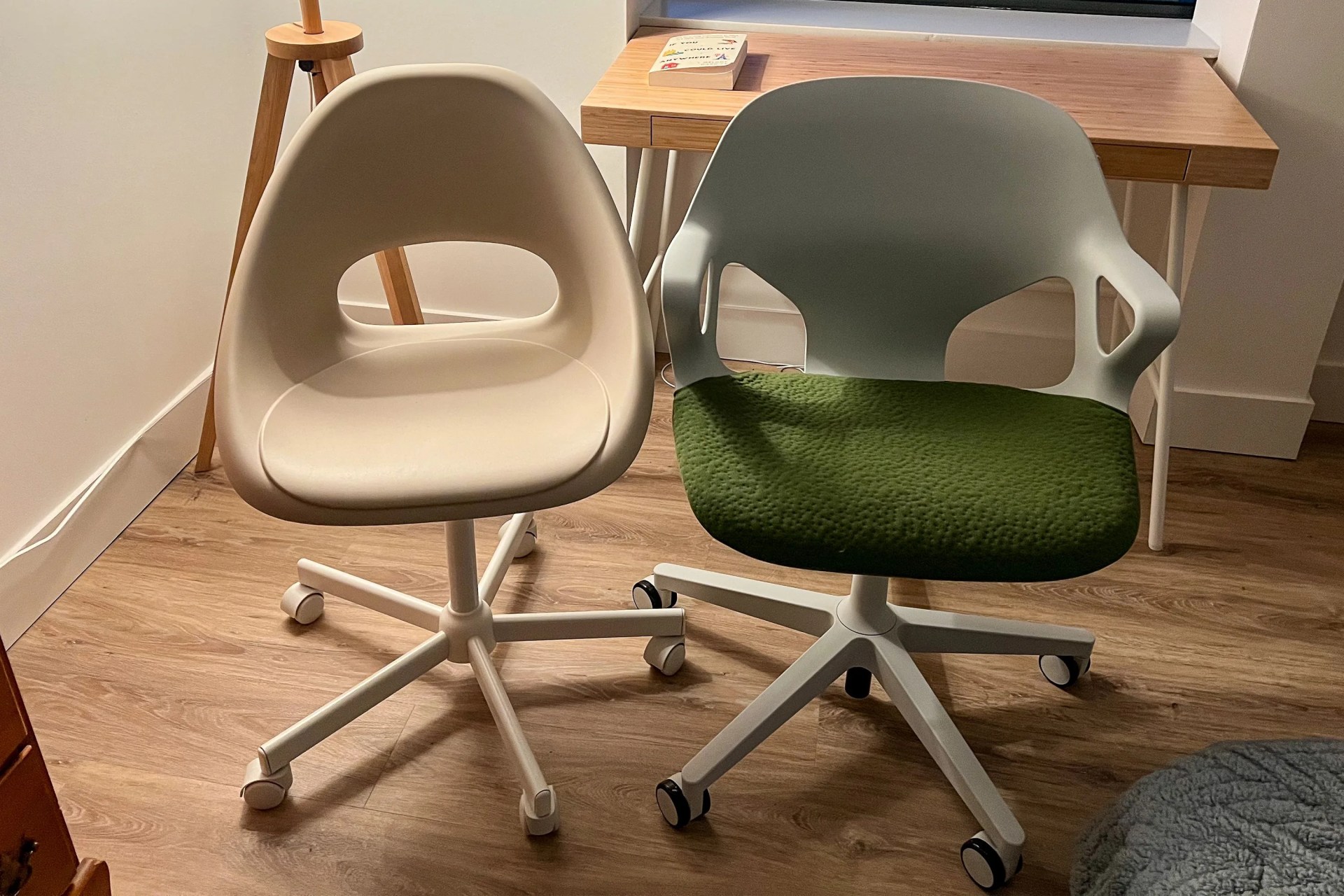 zeph multipurpose armchair next to a different office chair