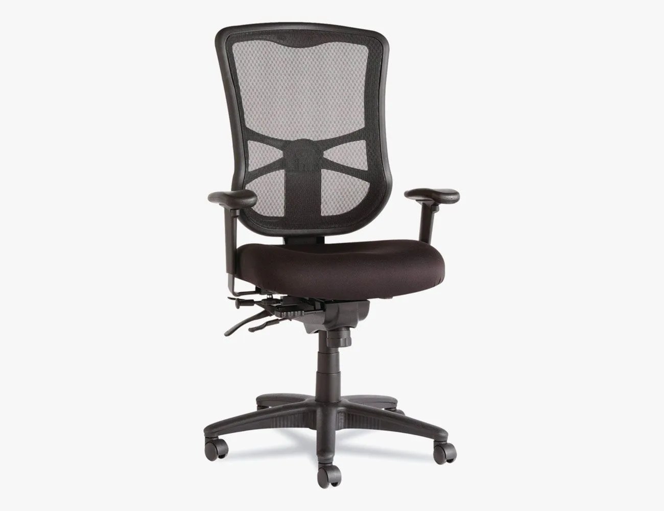 alera 2288 in manager's chair with adjustable height swivel, 250 lb capacity, black