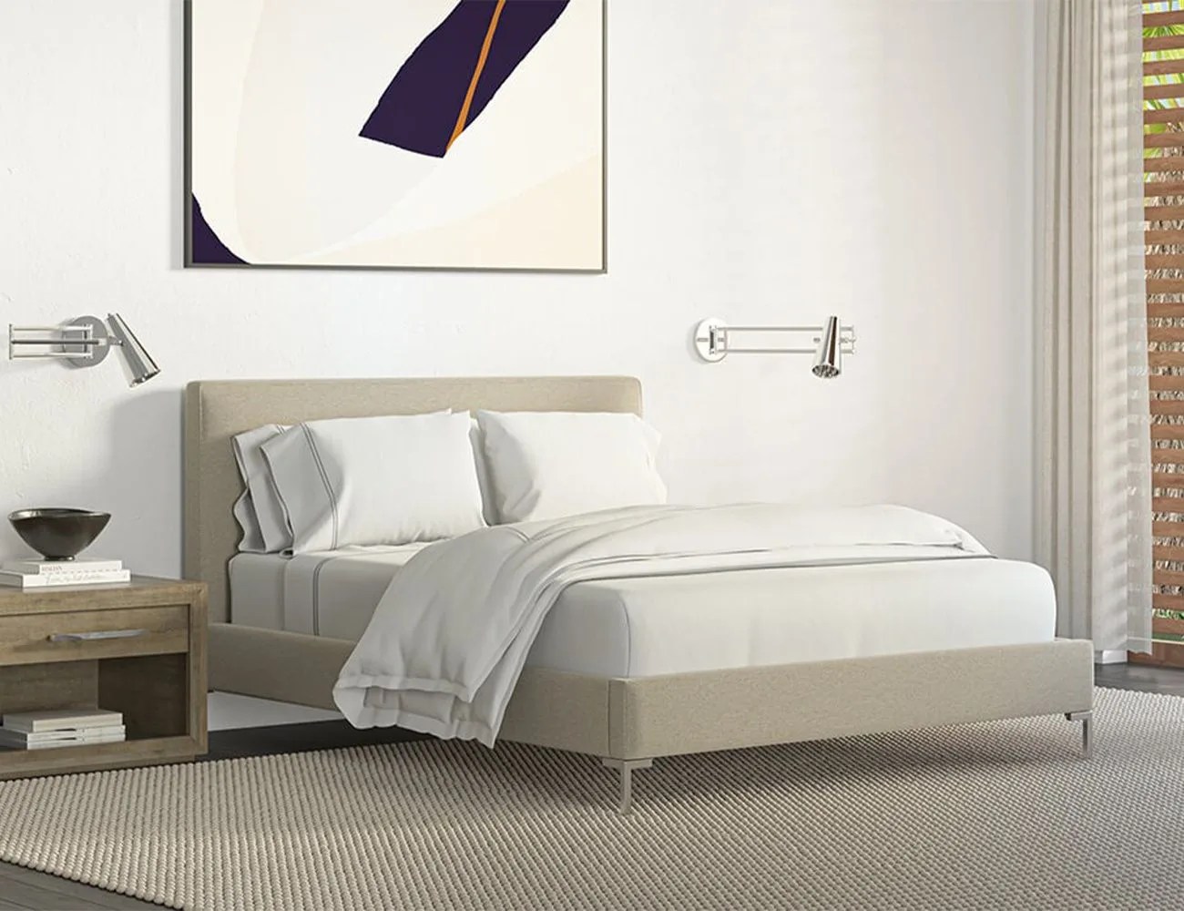 saatva santorini bed frame