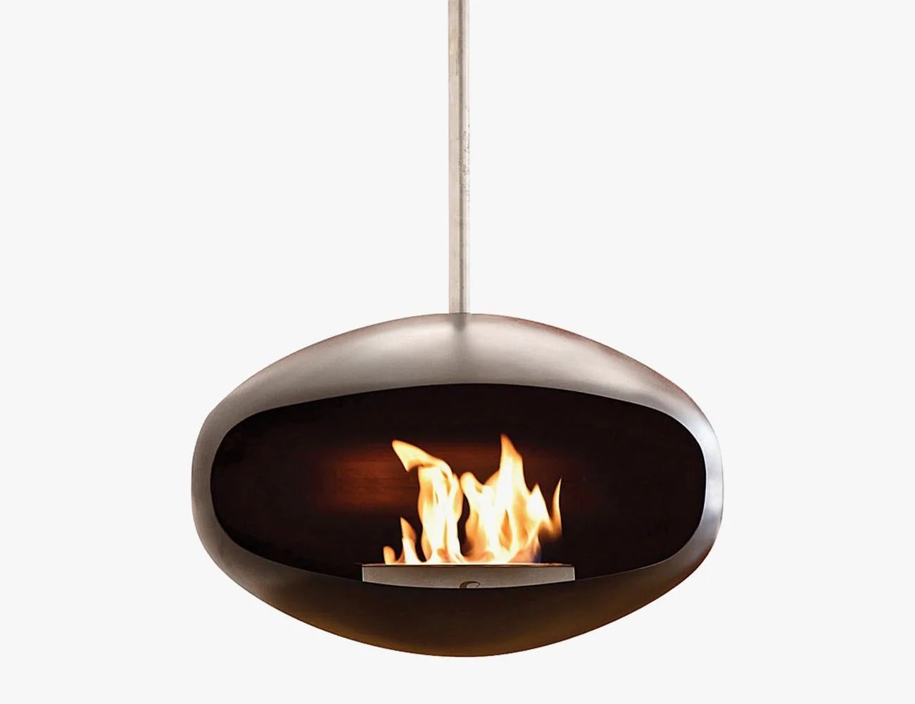 cocoon aeris hanging fireplace