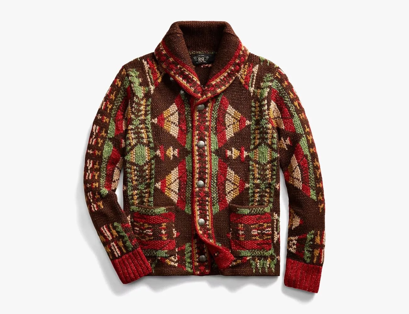 RRL Handknit Shawl Cardigan Sweater