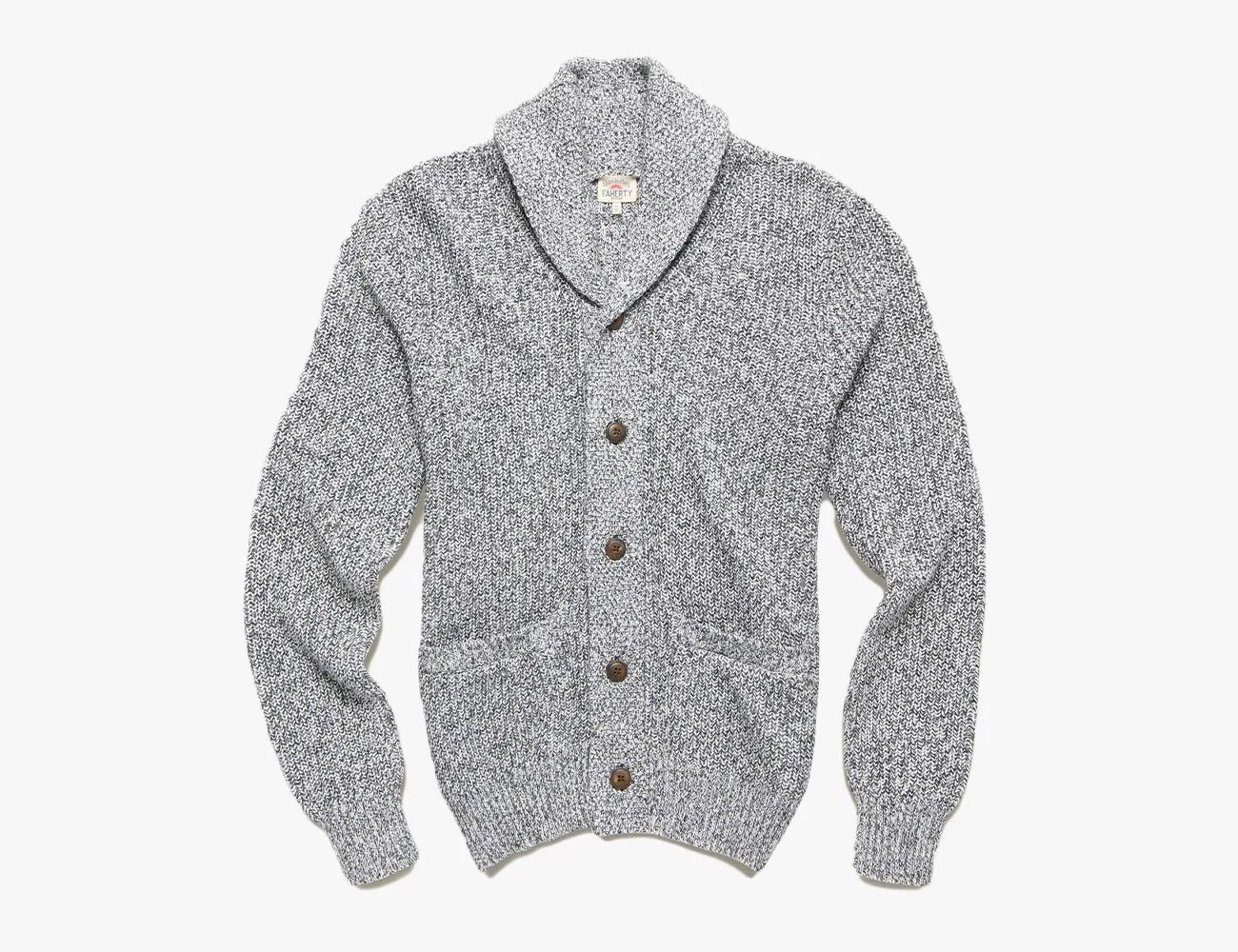 Faherty Marled Cotton Cardigan