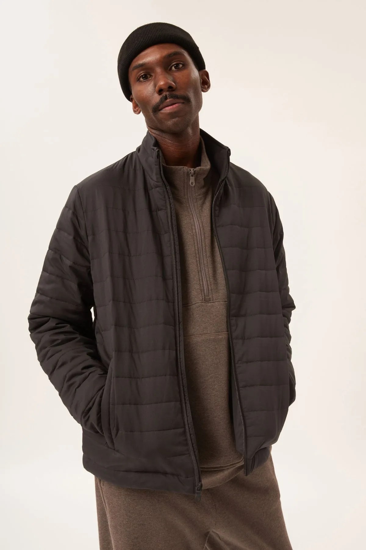 Black Relaxed Fit Packable Puffer