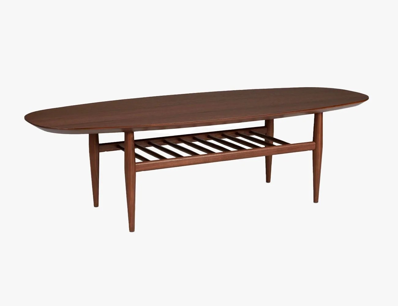 article lenia walnut oval coffee table